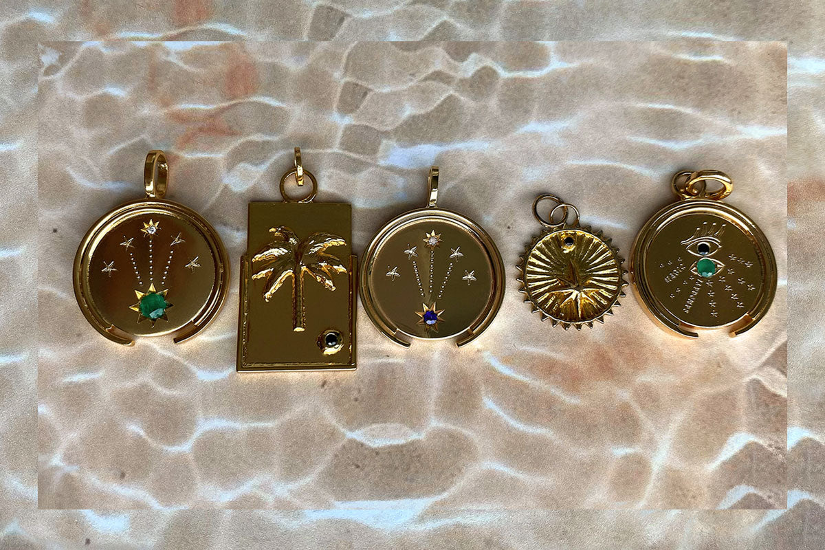 lucky medallions gold colombian emeralds ana buendia