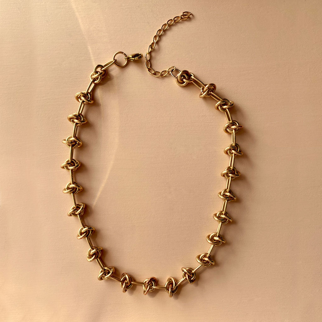 knots chain gold handmade colombian jewelry ana buendia