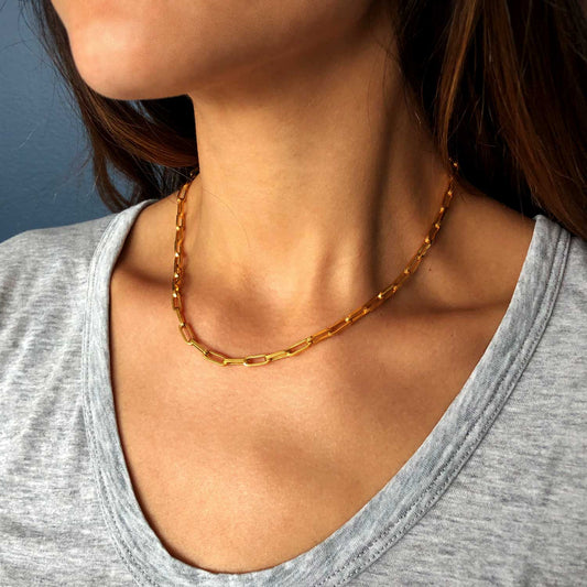 Link chain bold heavy sterling silver 925 gold vermeil plated ana buendia jewelry