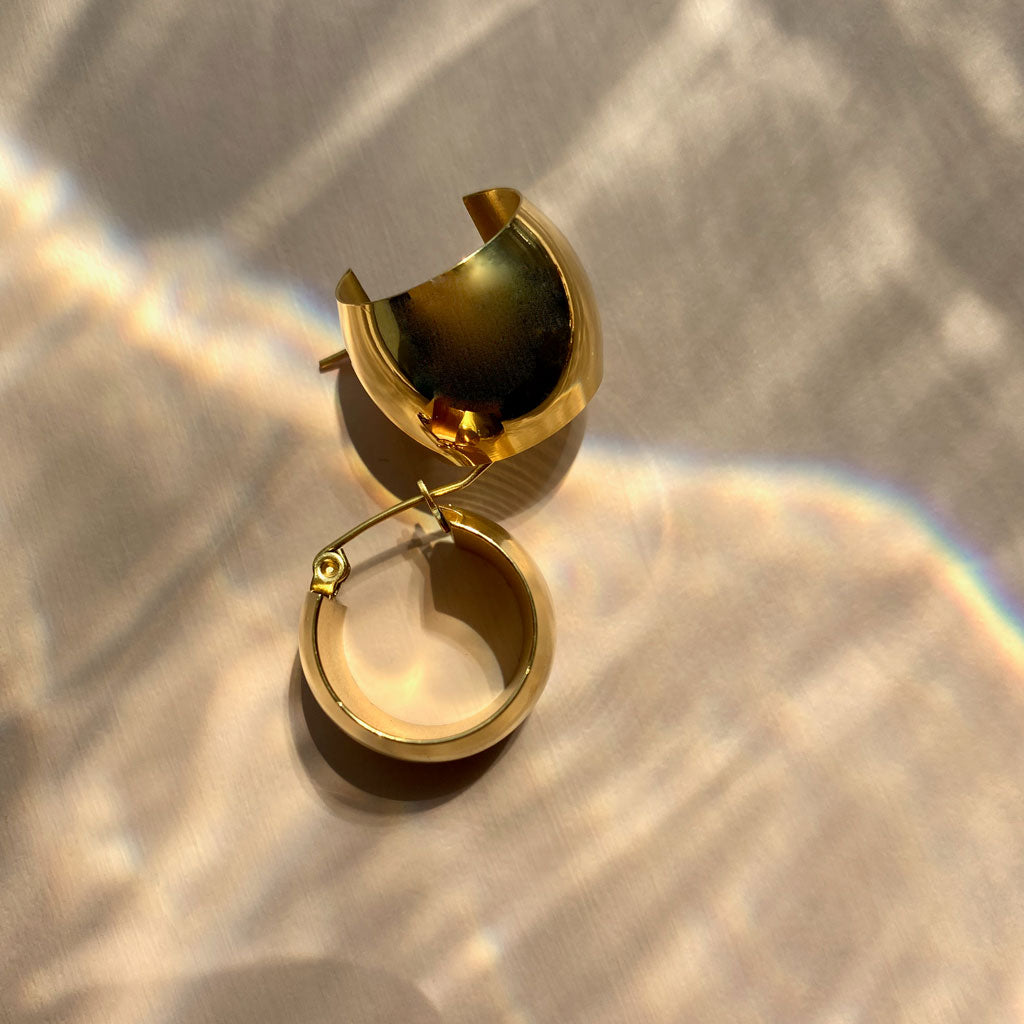 gold chunky hoops colombian designers ana buendia