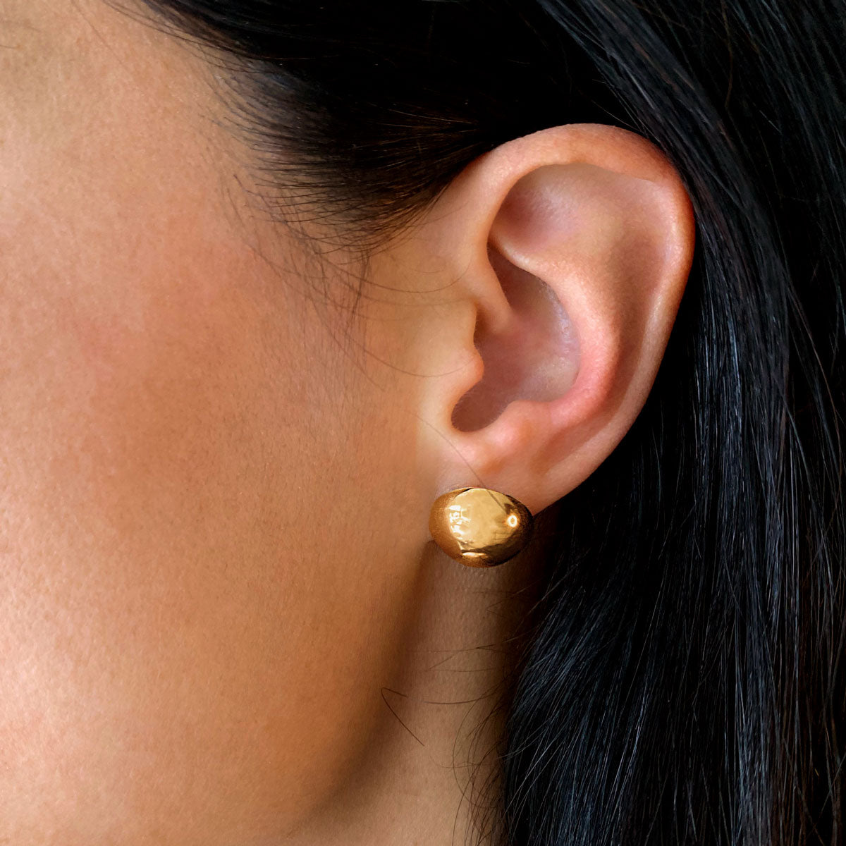 half sphere dome gold vermeil studs ana buendia