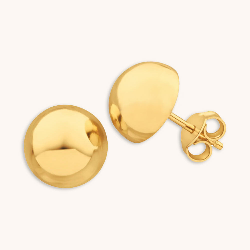half sphere dome gold vermeil studs ana buendia