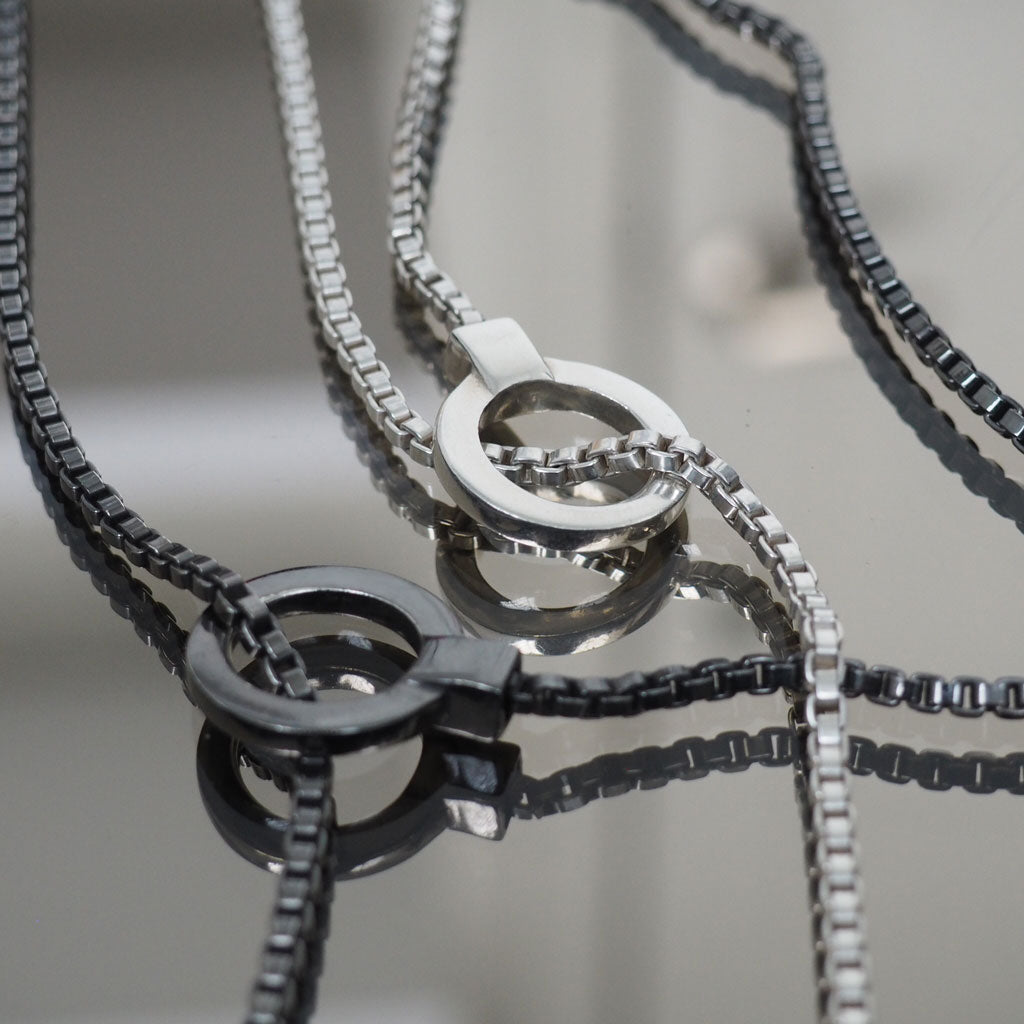 silver black jewlery neckalces