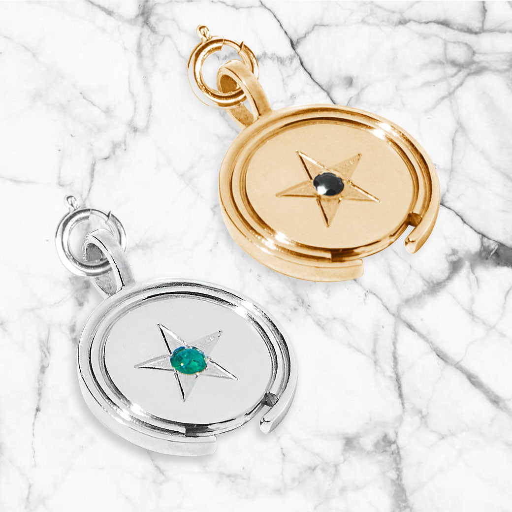 star coins with colombian emeralds