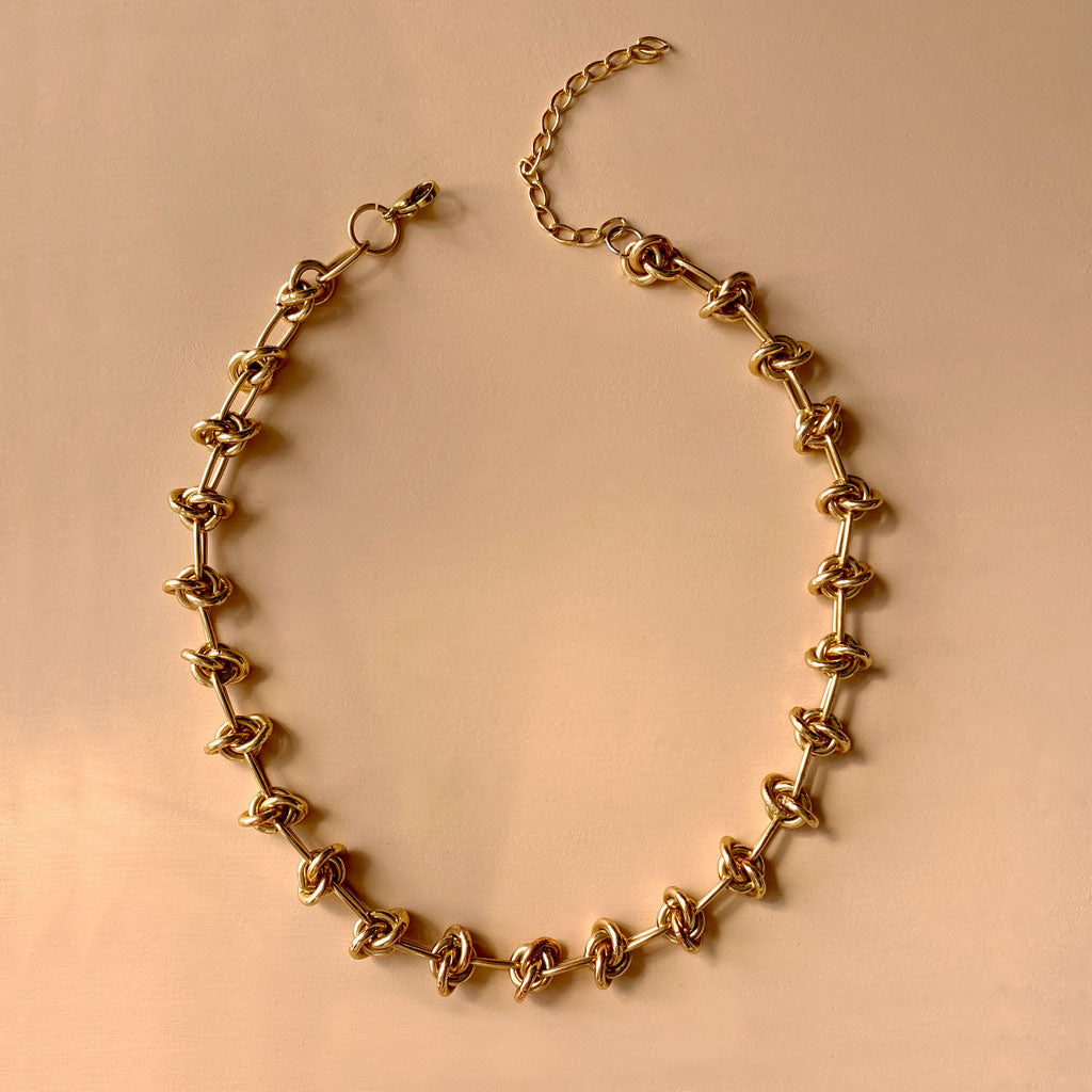 knots chain gold handmade colombian jewelry ana buendia