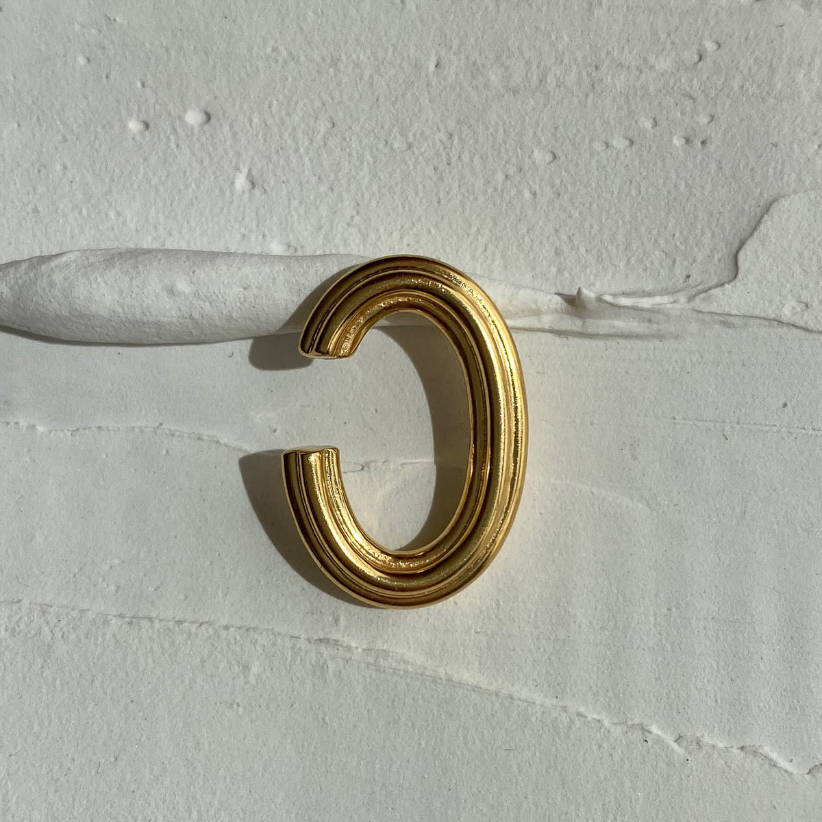 gold vermeil ear cuff minimalist silver handmade by artisans