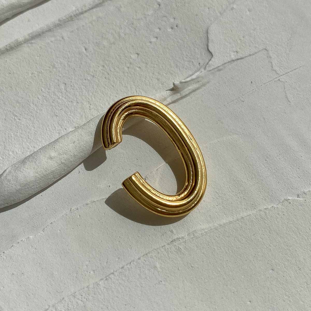 gold vermeil ear cuff minimalist silver handmade by artisans