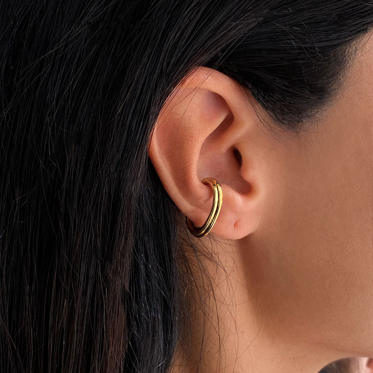 gold vermeil ear cuff minimalist silver handmade by artisans
