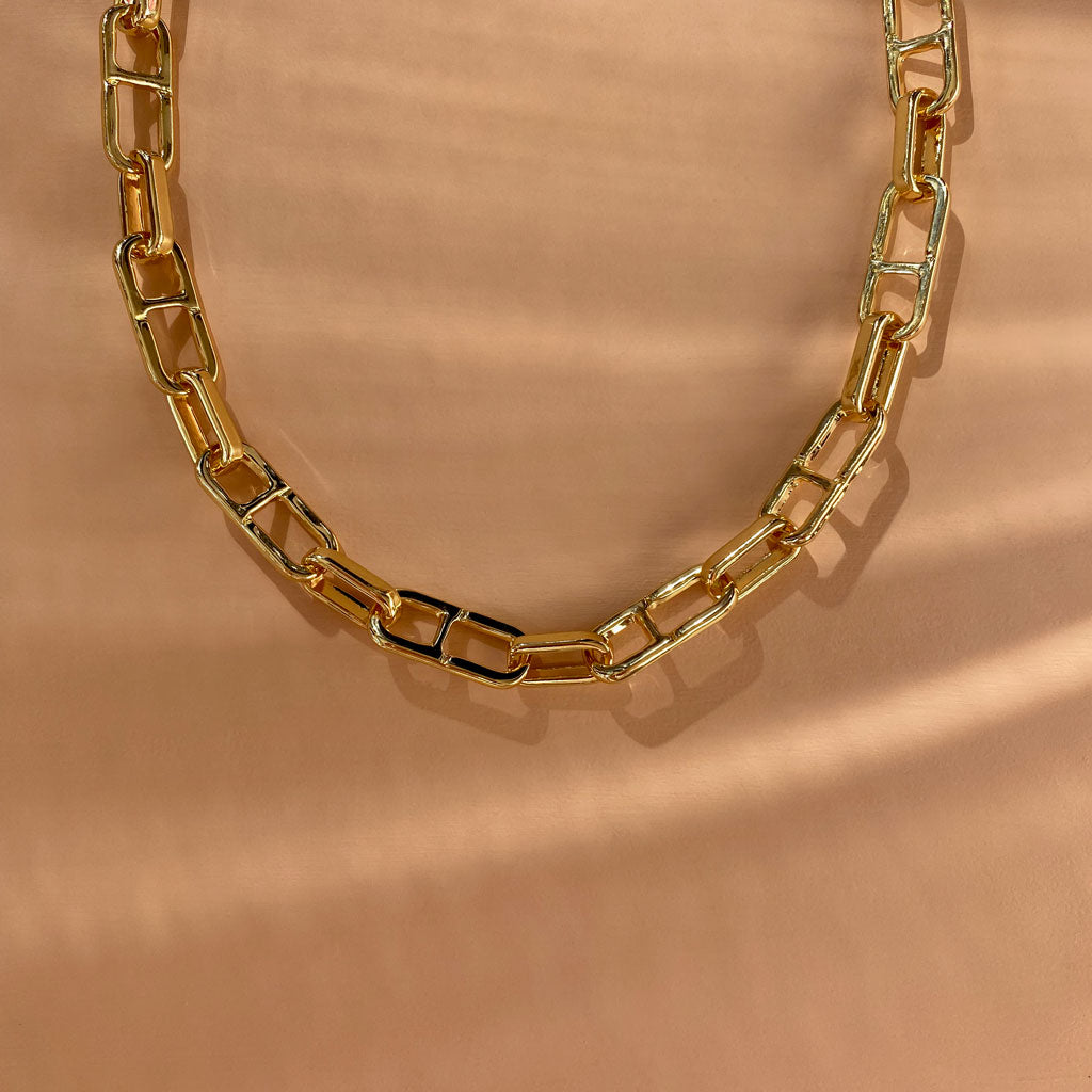 chain oval elegant vintage links gold jewelry ana buendia