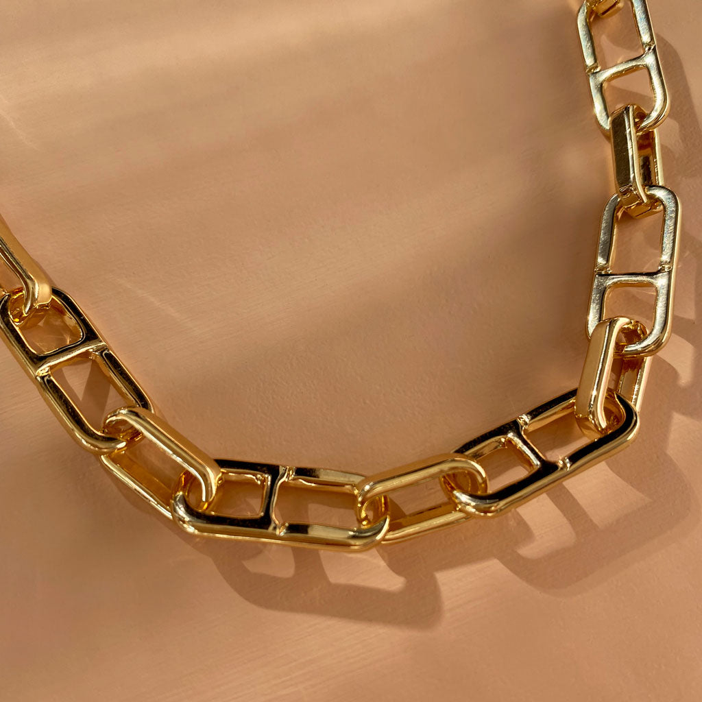 chain oval elegant vintage links gold jewelry ana buendia