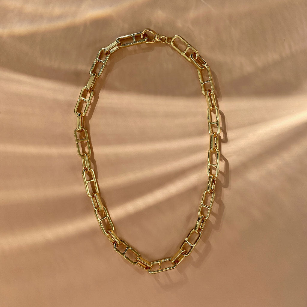 chain oval elegant vintage links gold jewelry ana buendia