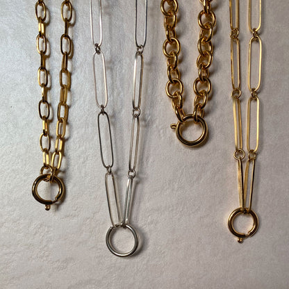 Gold and silver chains handmade jewelry ana buendia