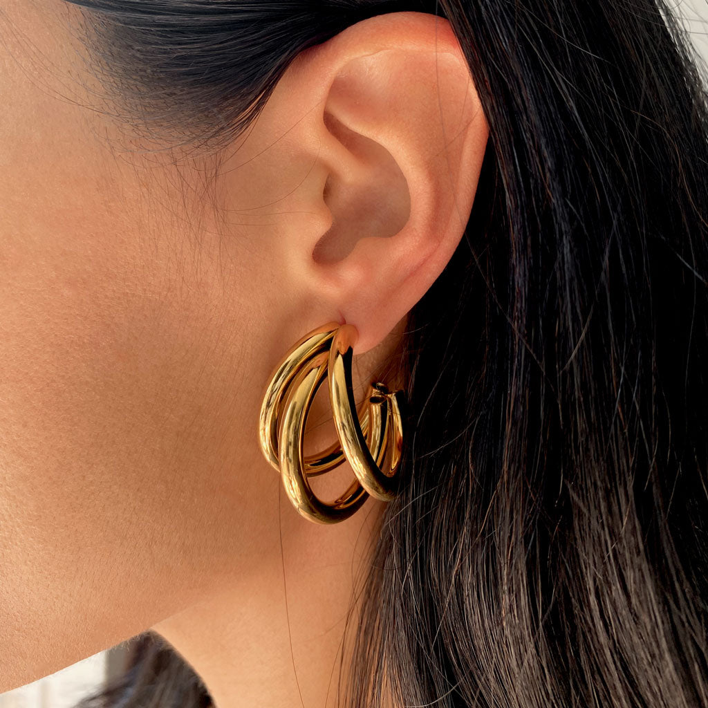 tripe hoops rear cuff earrings ana buendia