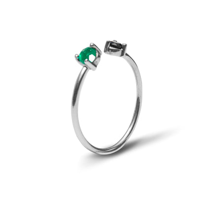 colombian emerald open rings moda jewelry