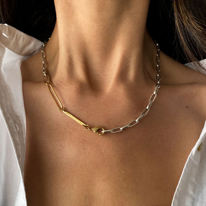 gold chain extender elongated link mix and match chain layering