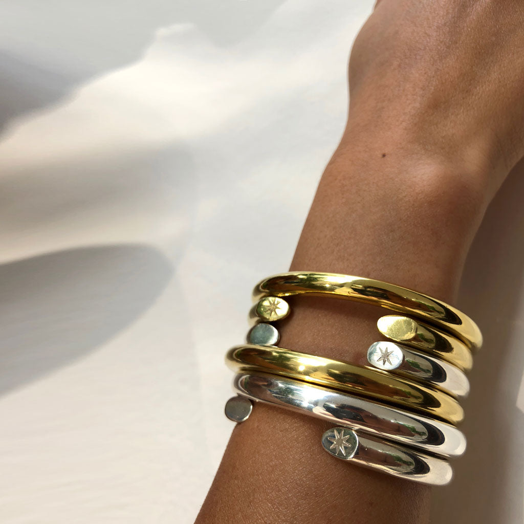 silver bracelet minimal jewelry latinamerican designer ana buendia jewelry arm candy