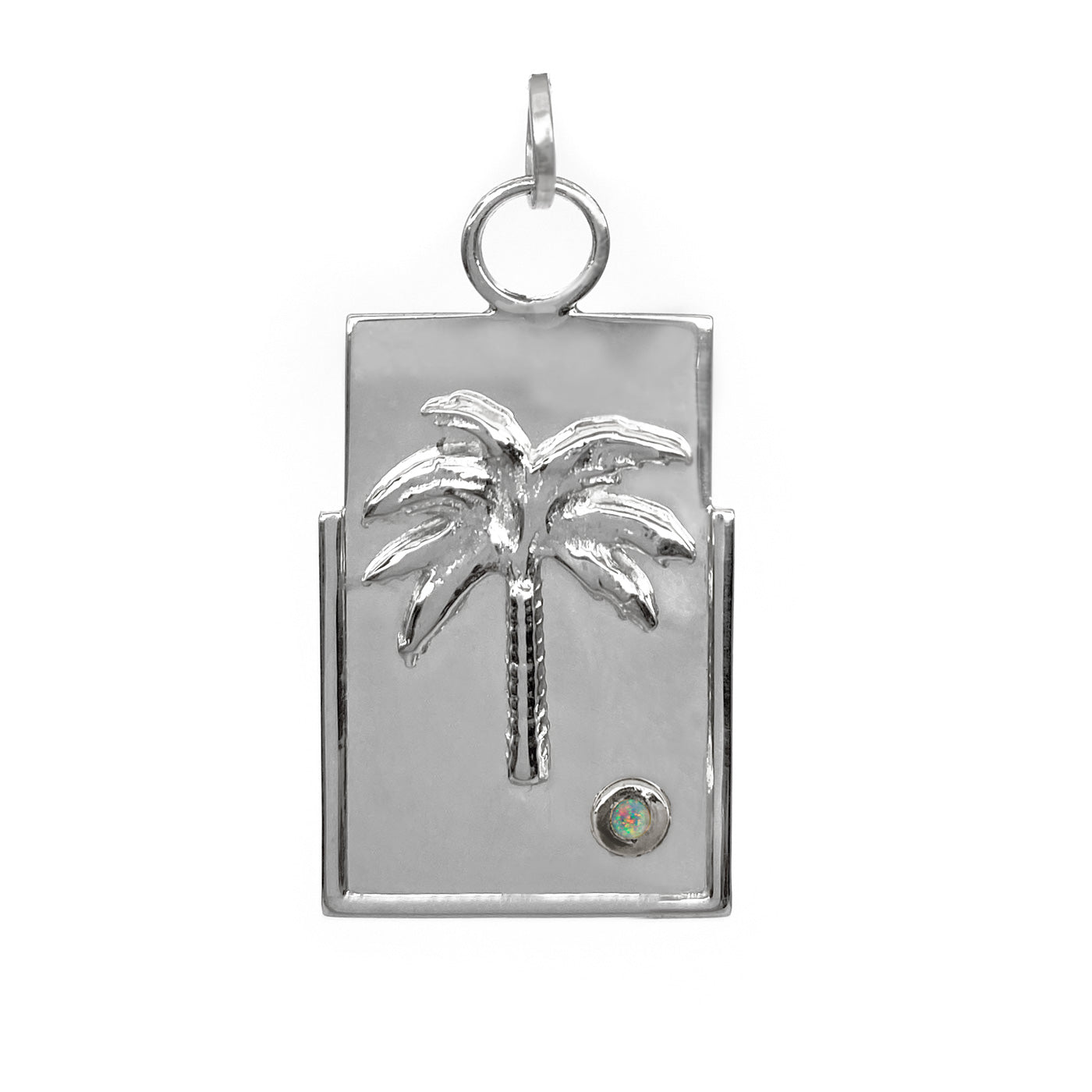 sterling silver pendant with natural opal and palm tree fine jewelry ana buendia