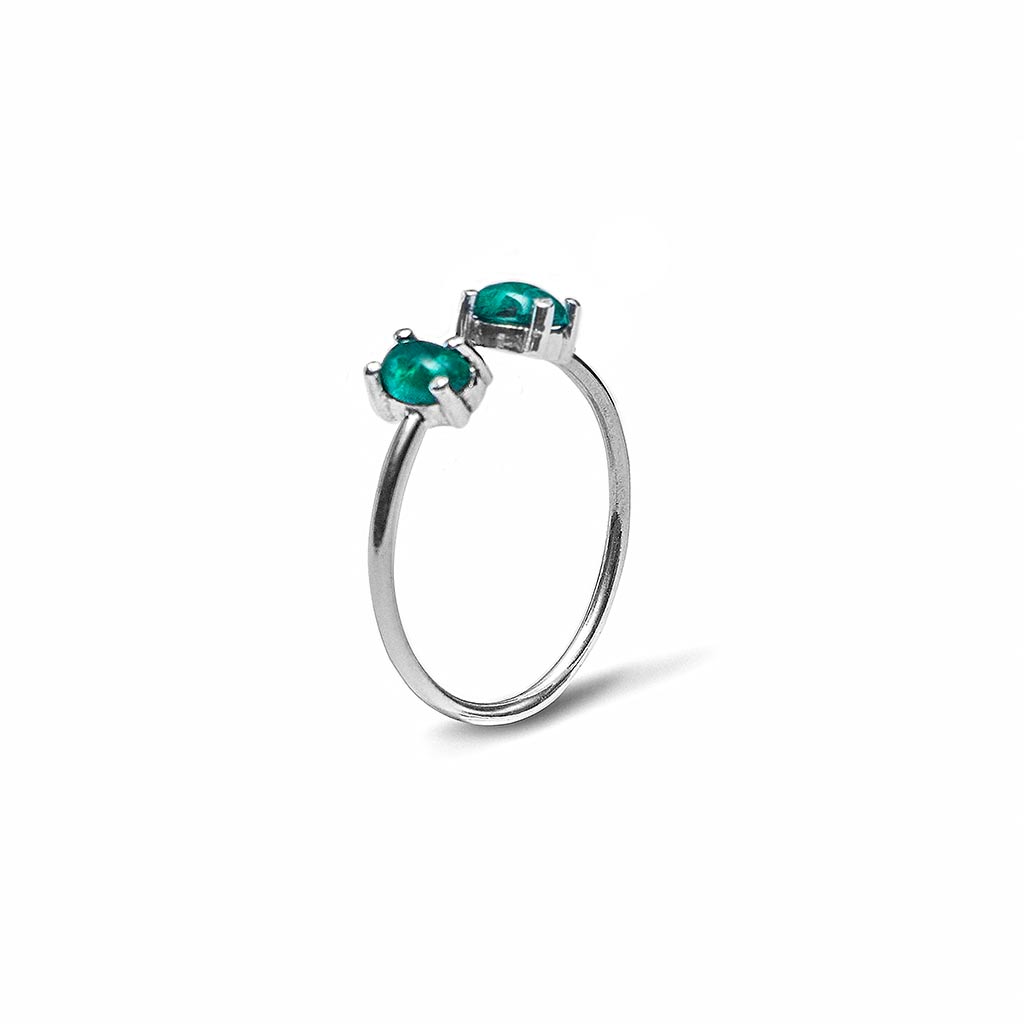 colombian emerald open rings moda jewelry