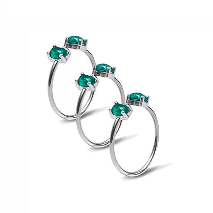 colombian emerald open rings moda jewelry meaningful 